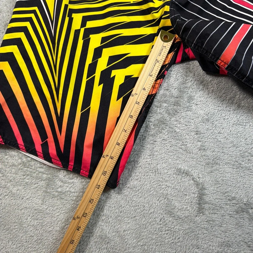 Fox Racing x Rockstar Energy Board Shorts Men 32 Black Yellow Red 11